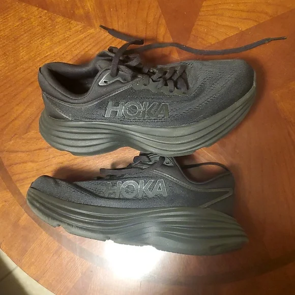 Hoka Bondi 8 Women's Black Running Shoes - Picture 3 of 4